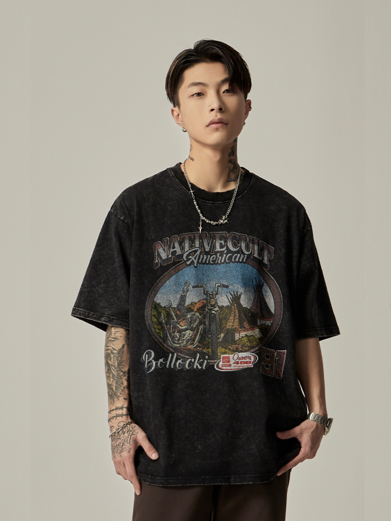 QS620A retro wash tee
