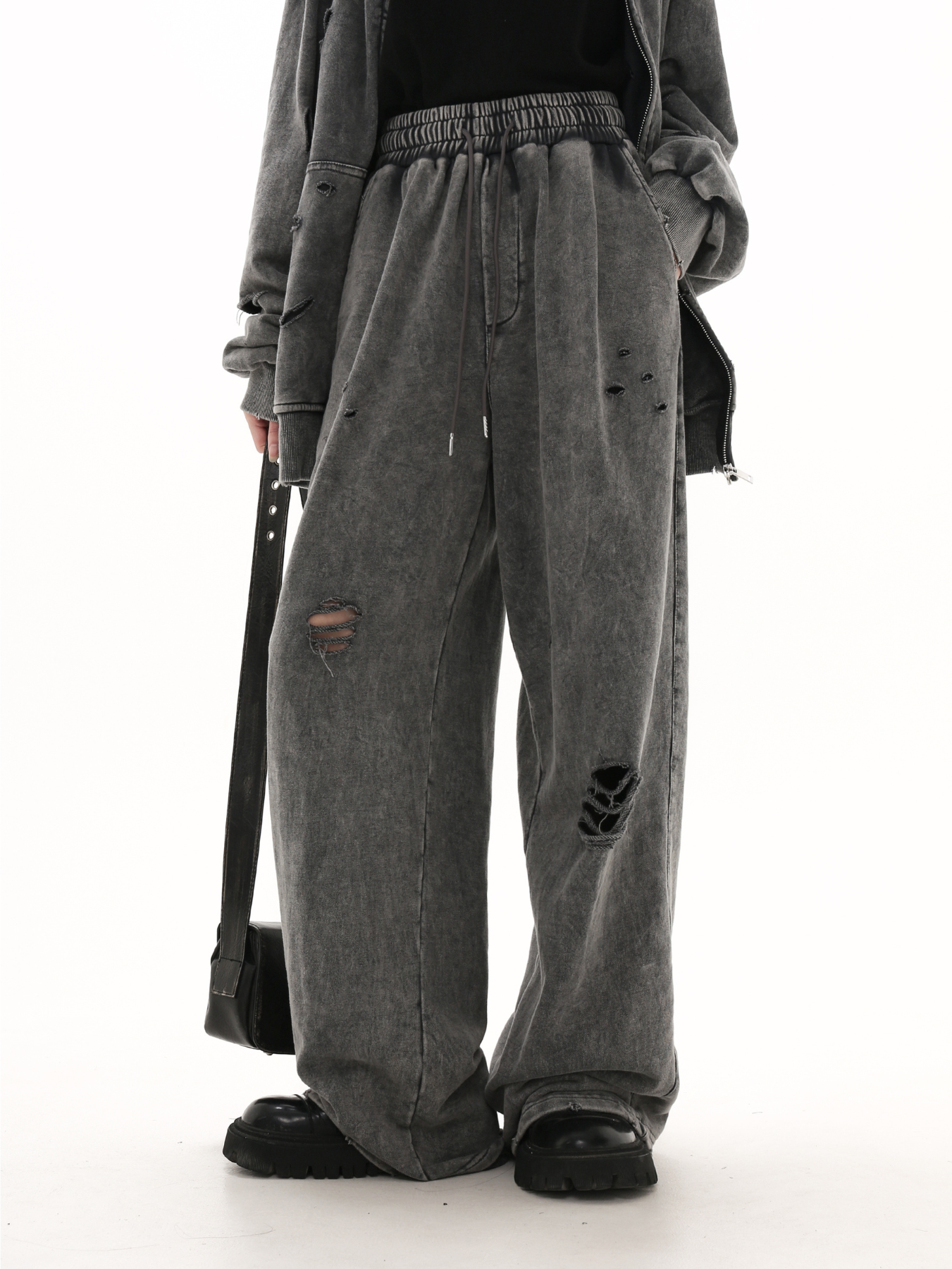 QS414A damage sweat pants
