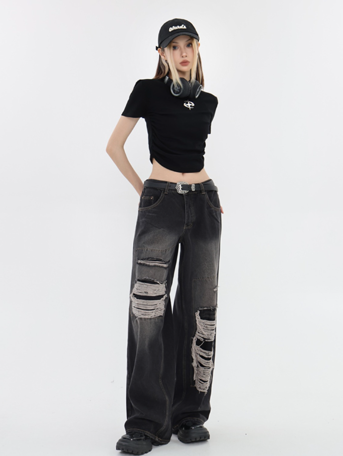 QS558 damage denim