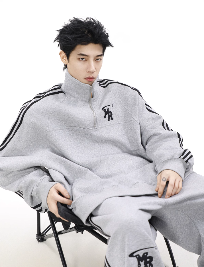 QS119A half zip sweater