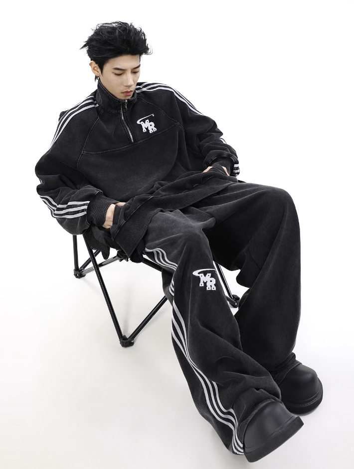 QS119A half zip sweater