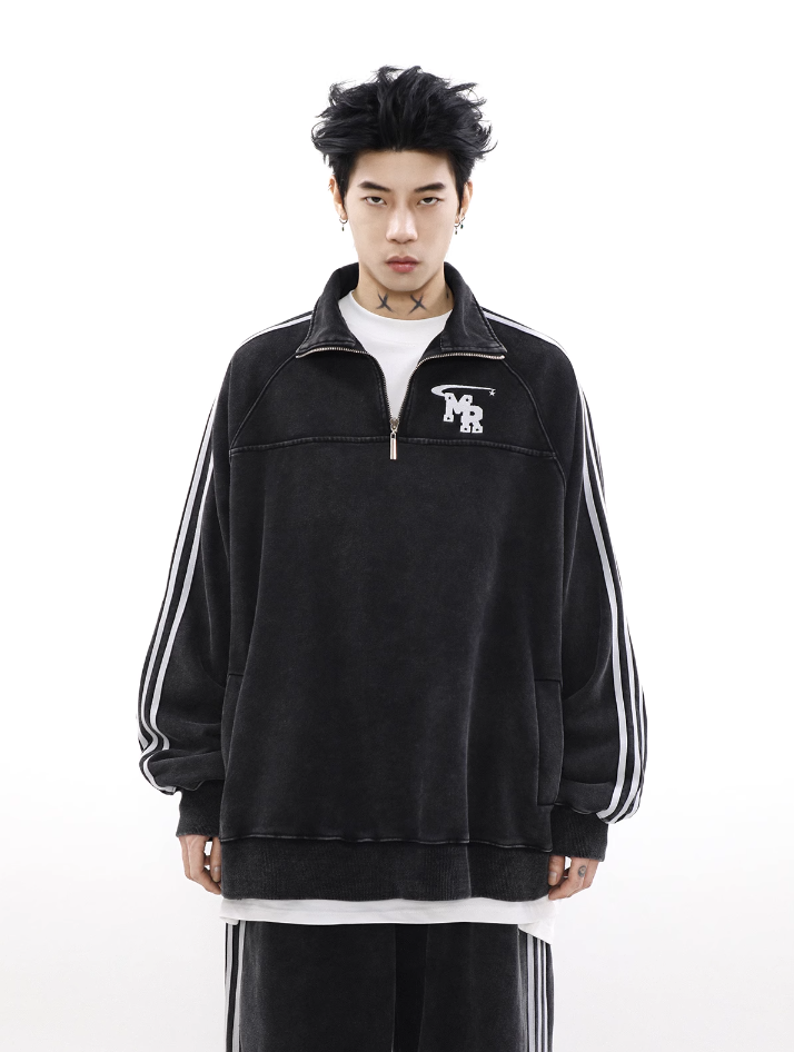 QS119A half zip sweater