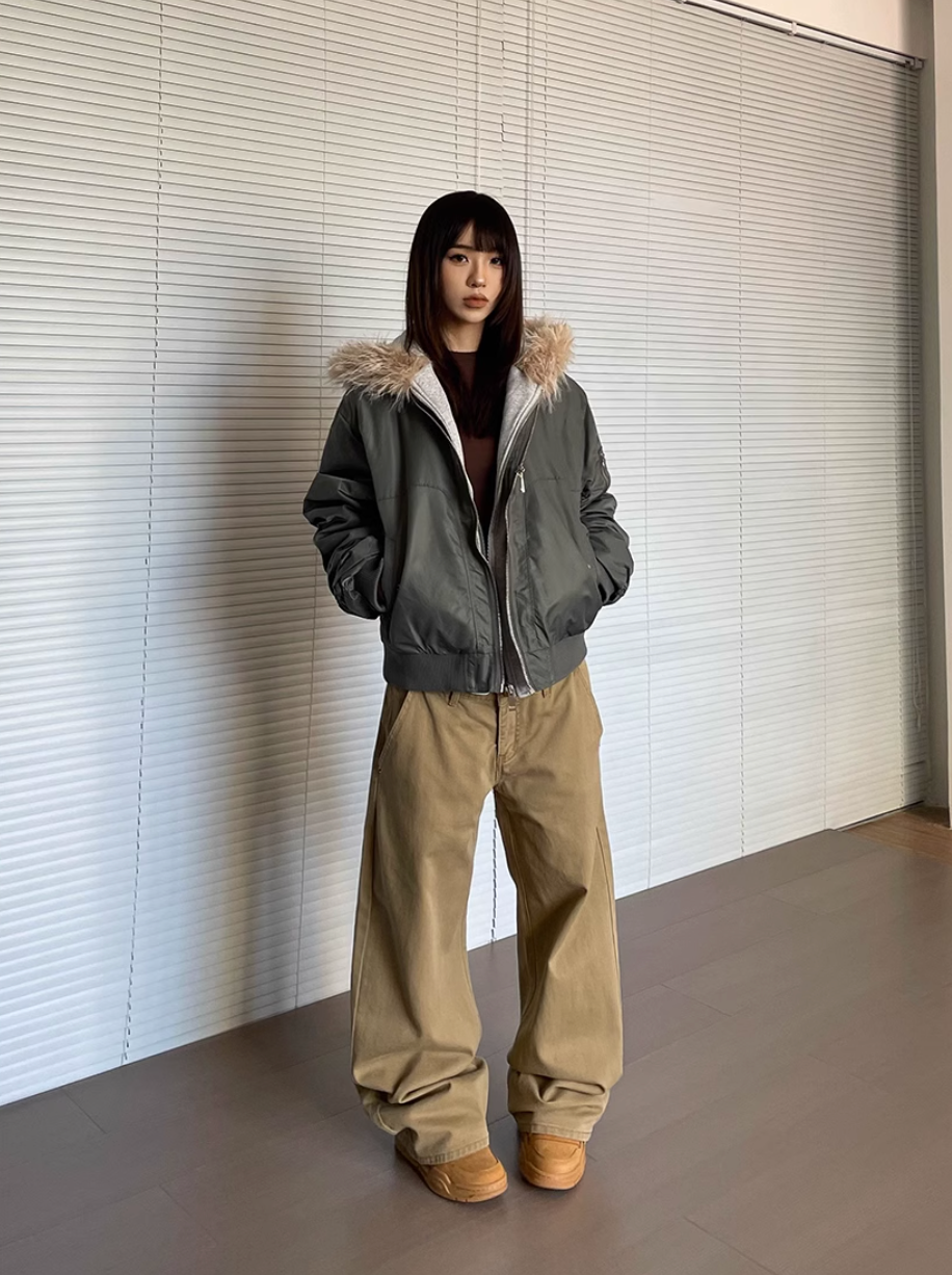 QS263B hoodie bomber jacket