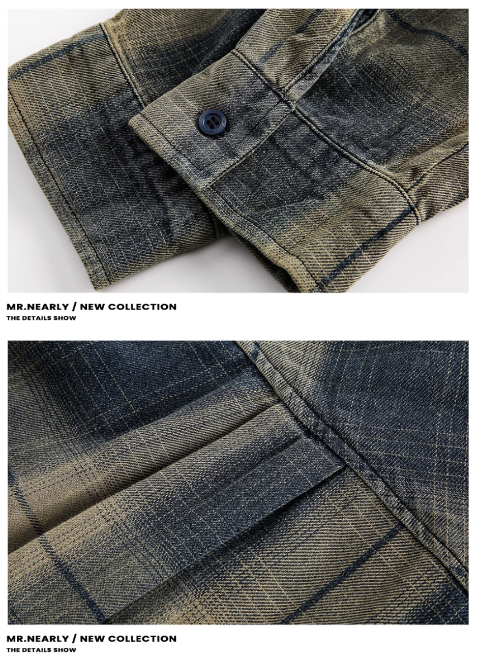 QS293B hoodie check shirts