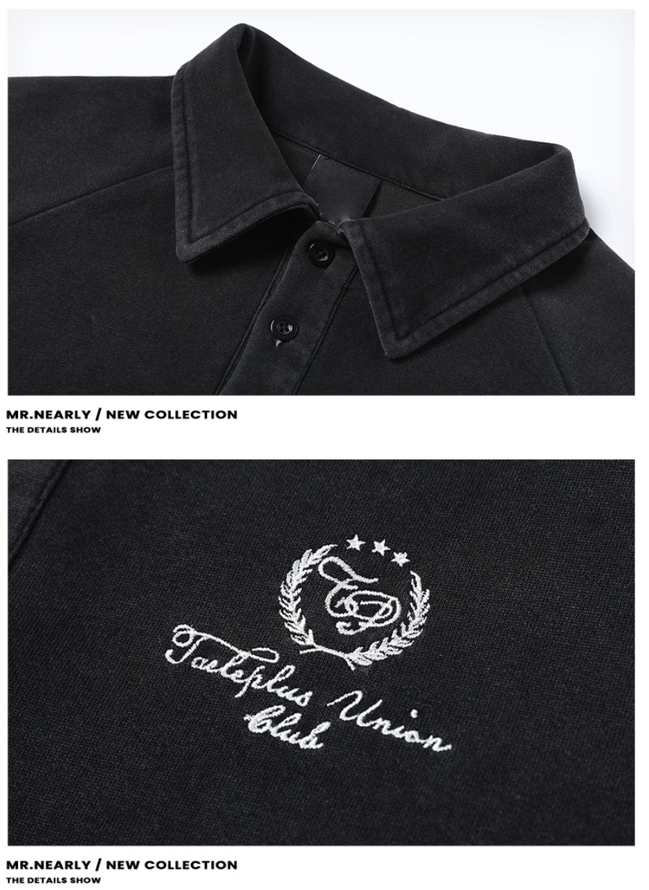 QS348B L/S polo top