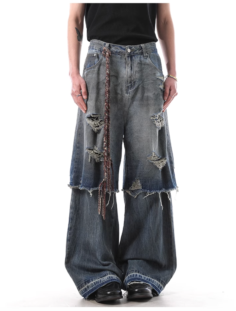 QS372B layered denim