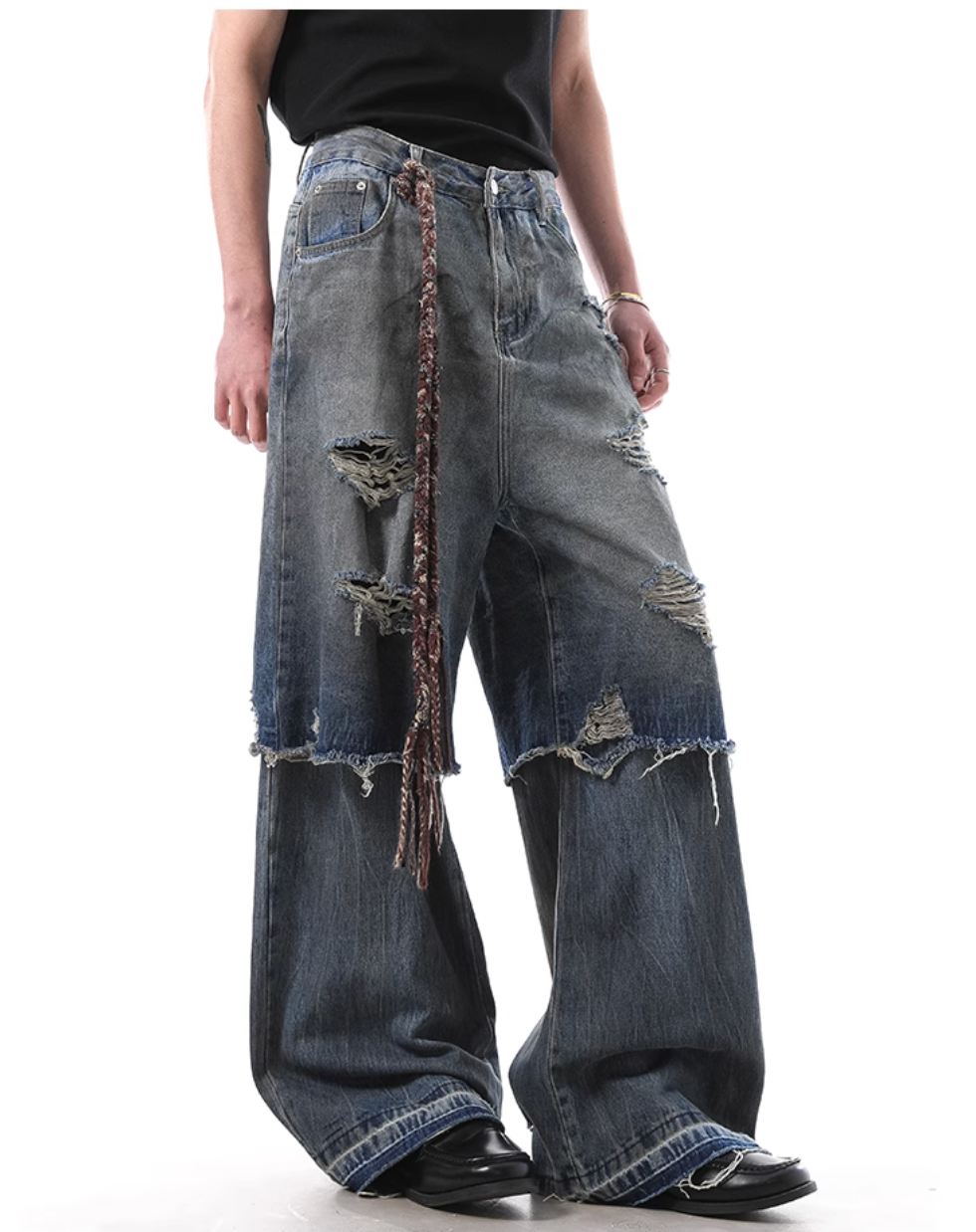 QS372B layered denim