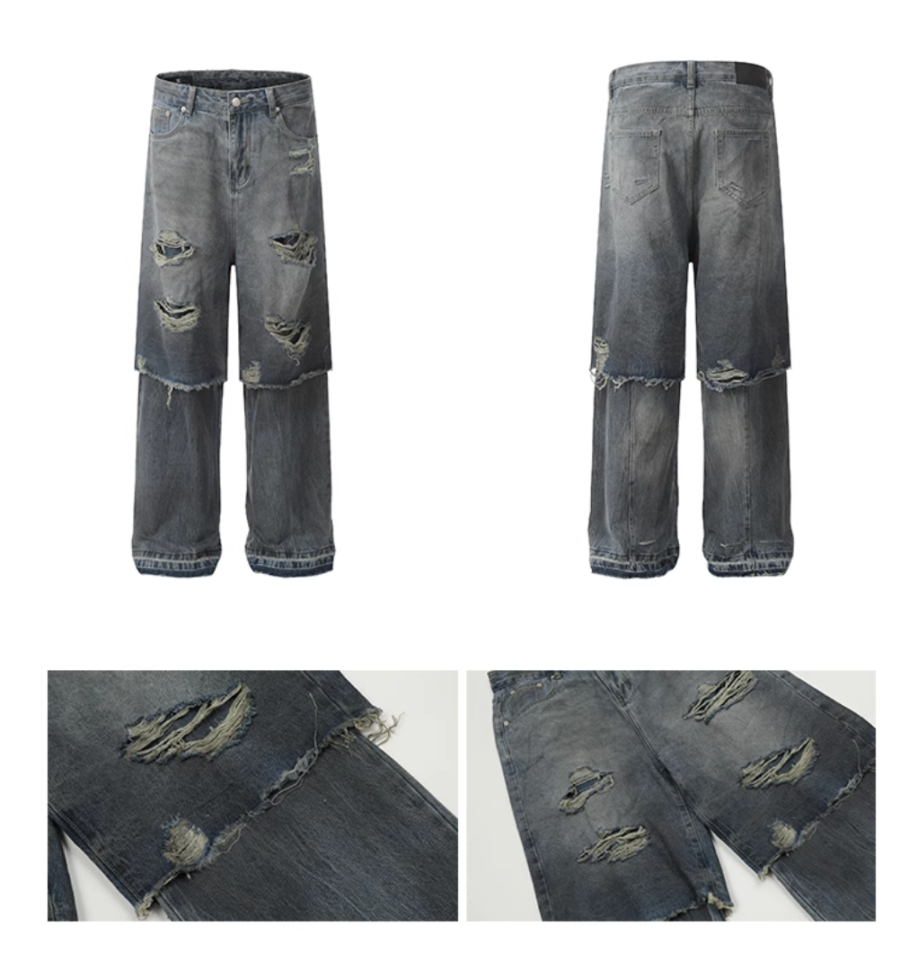 QS372B layered denim