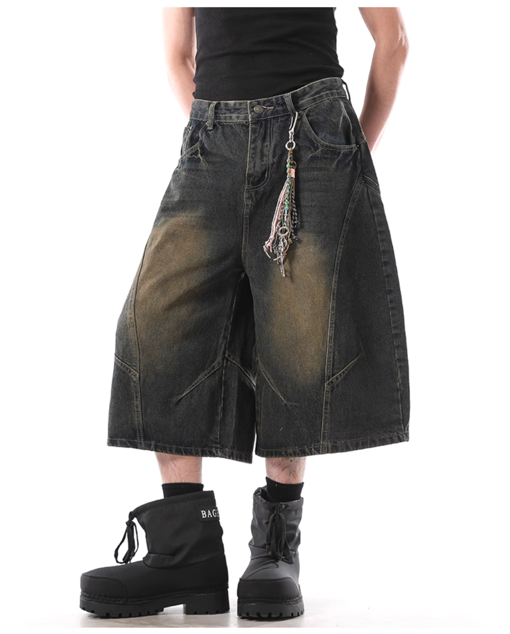 QS379B denim shorts