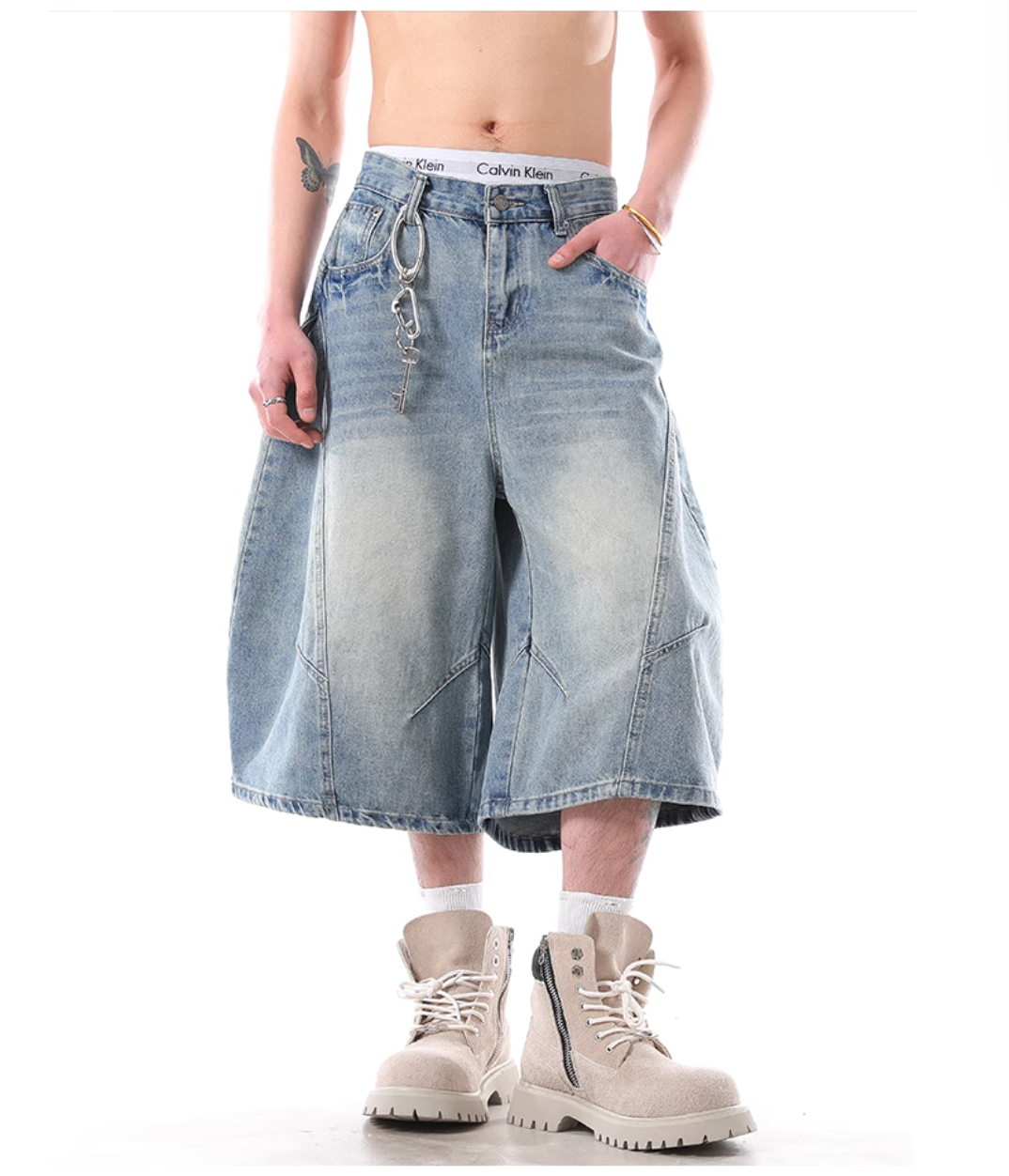 QS379B denim shorts