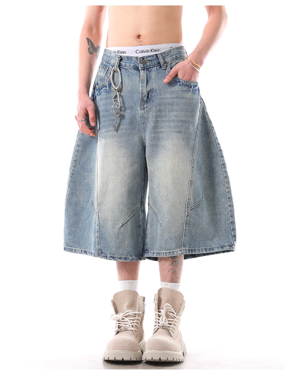 QS379B denim shorts