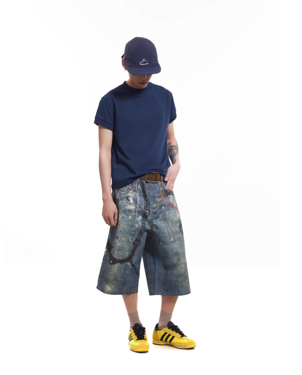 QS393B print shorts