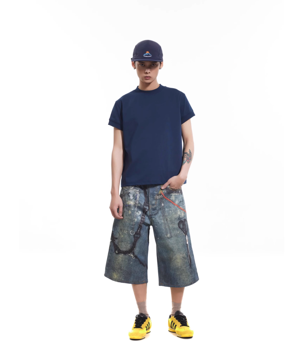 QS393B print shorts