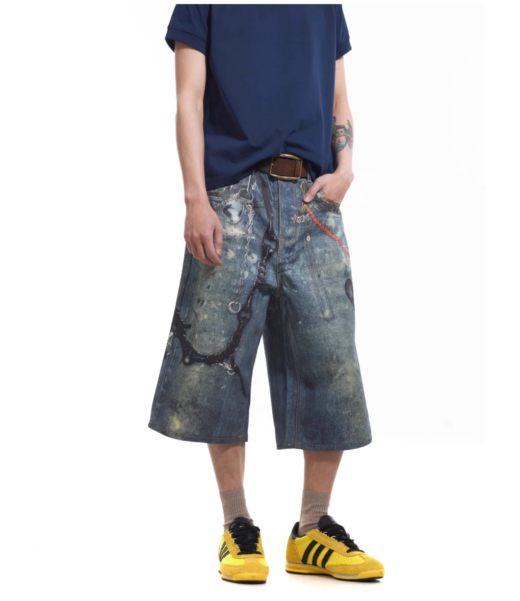 QS393B print shorts