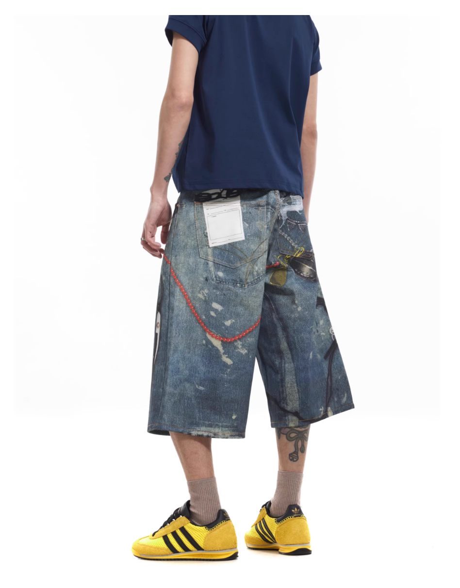 QS393B print shorts