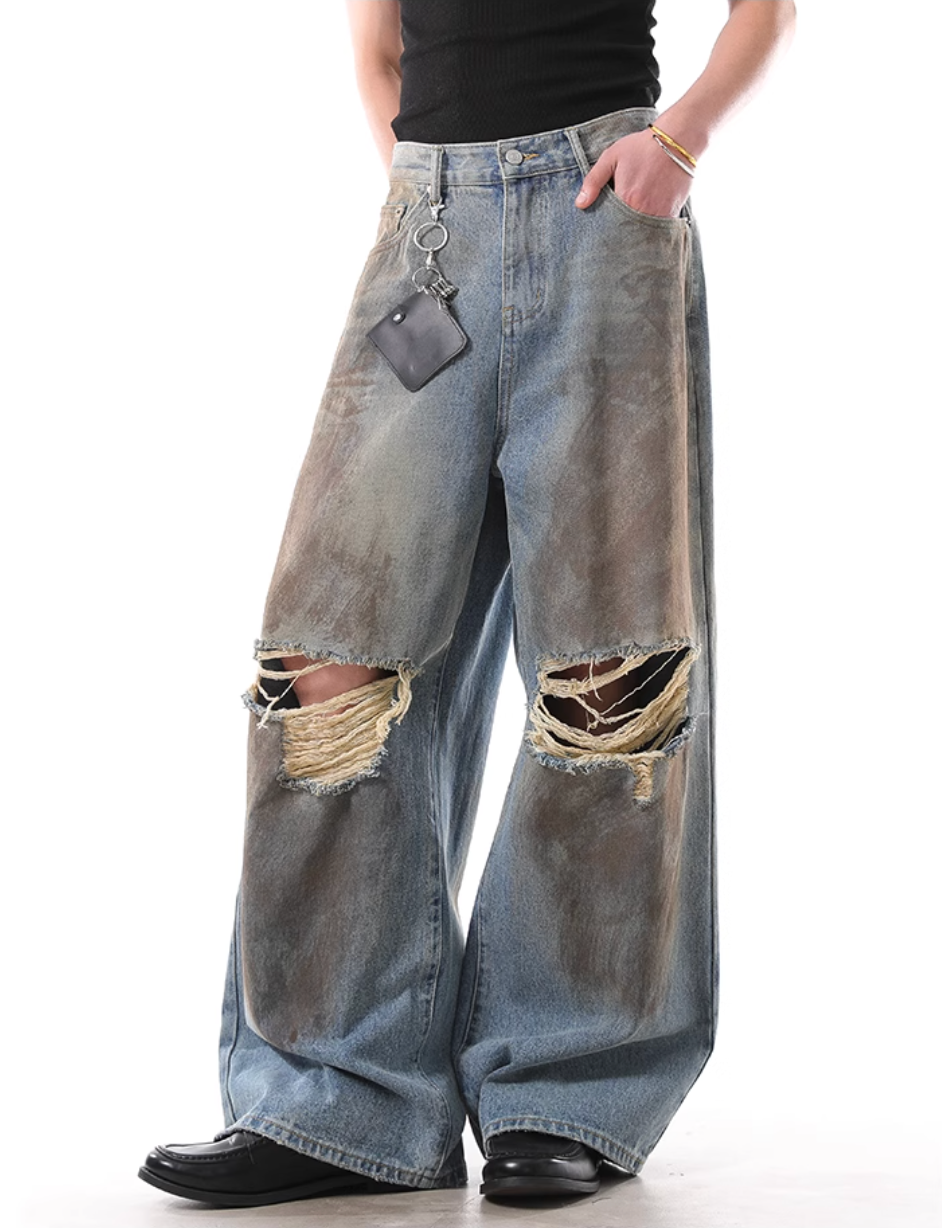 QS403B damage denim