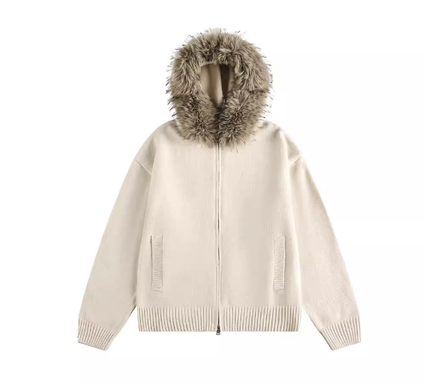 QS617B fur hoodie
