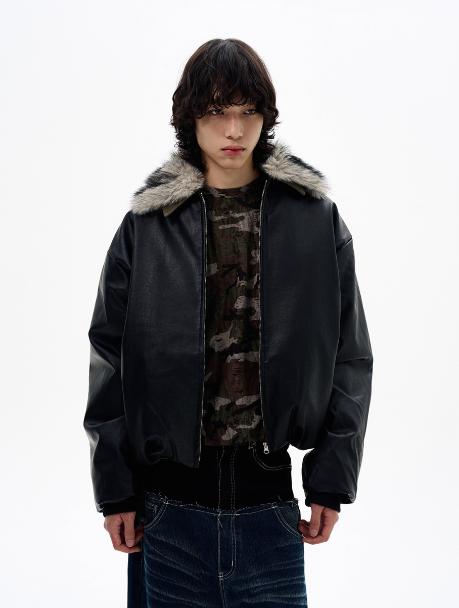 QS662B leather jacket