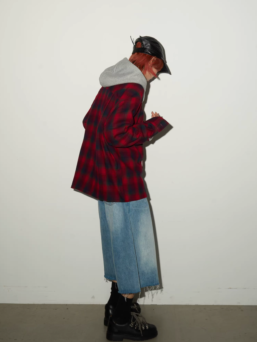 QS712B hoodie check shirts