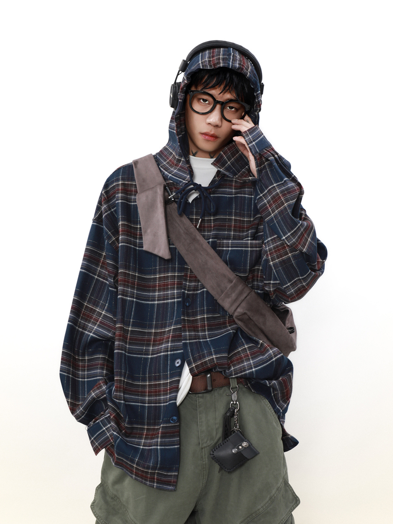 QS802A hoodie check shirts