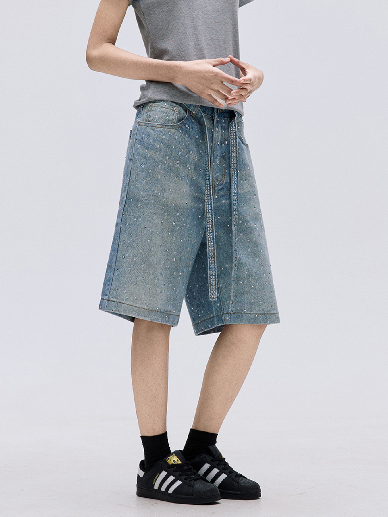 QS396B denim shorts