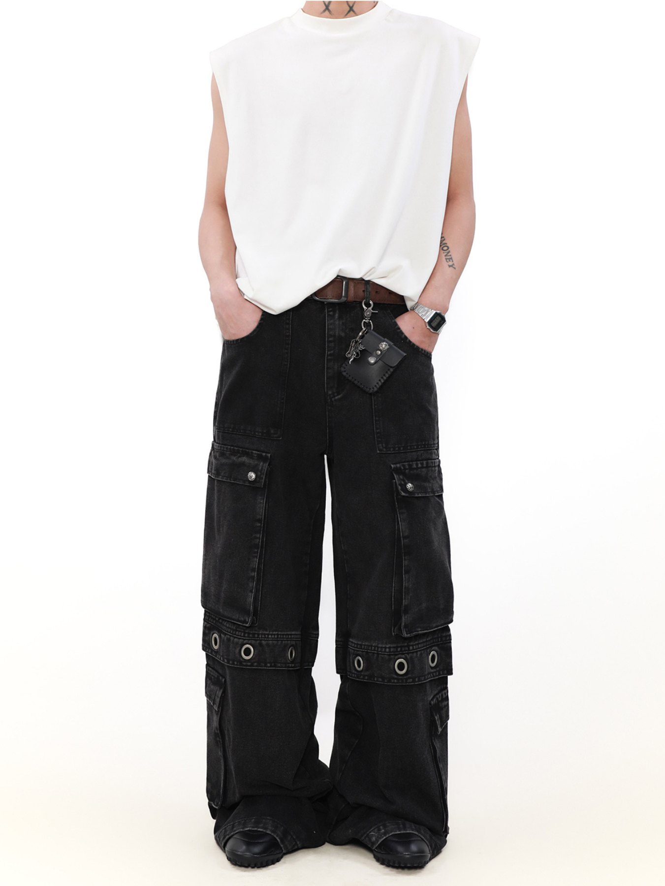 QS845A multi pocket pants