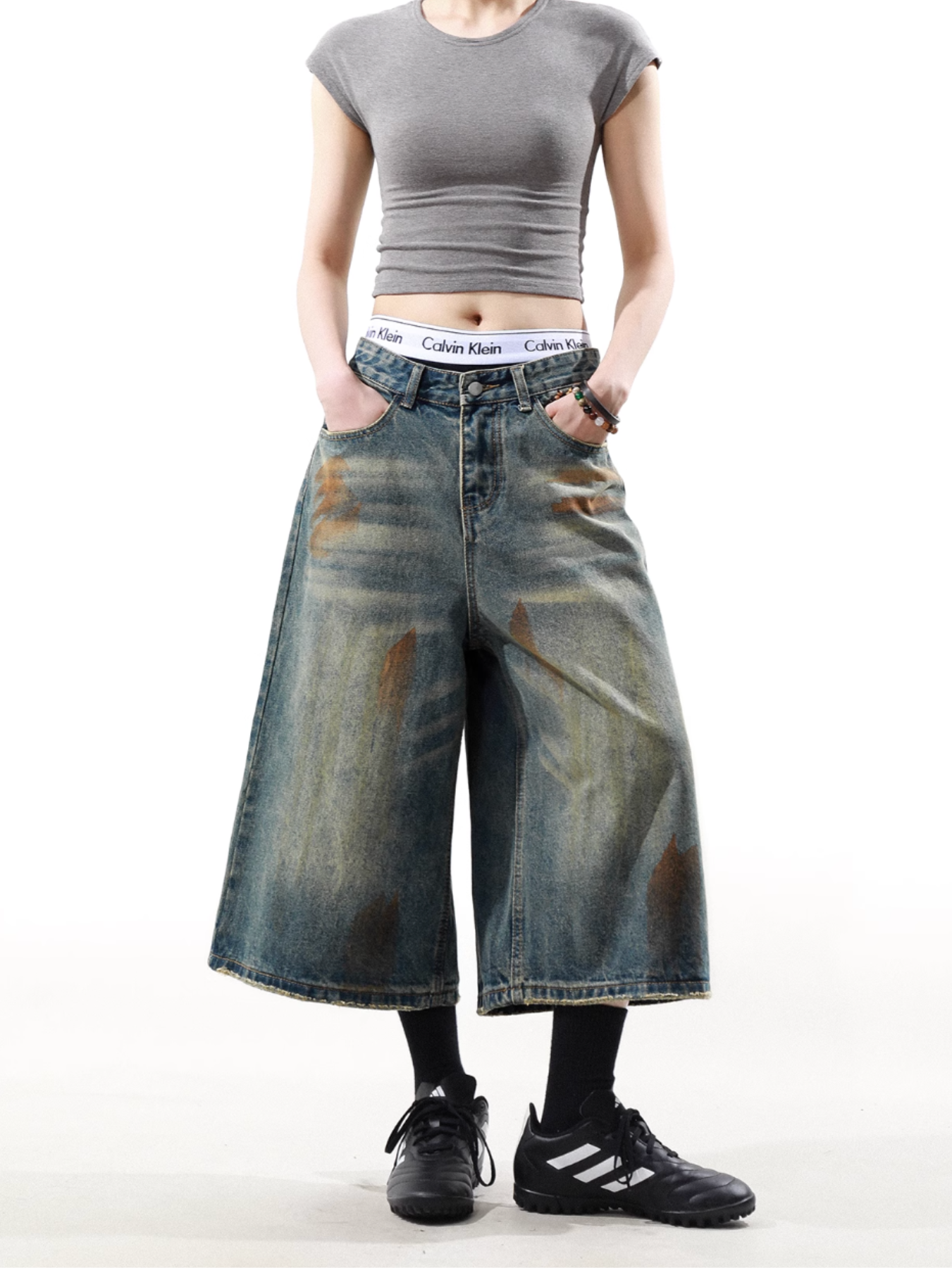 QS408B denim shorts