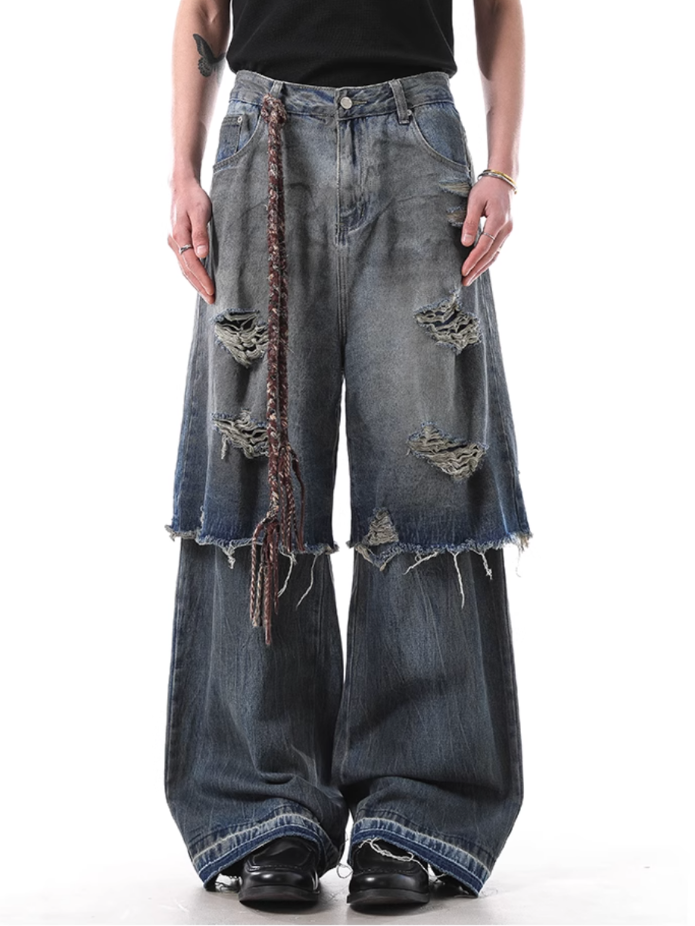 QS372B layered denim