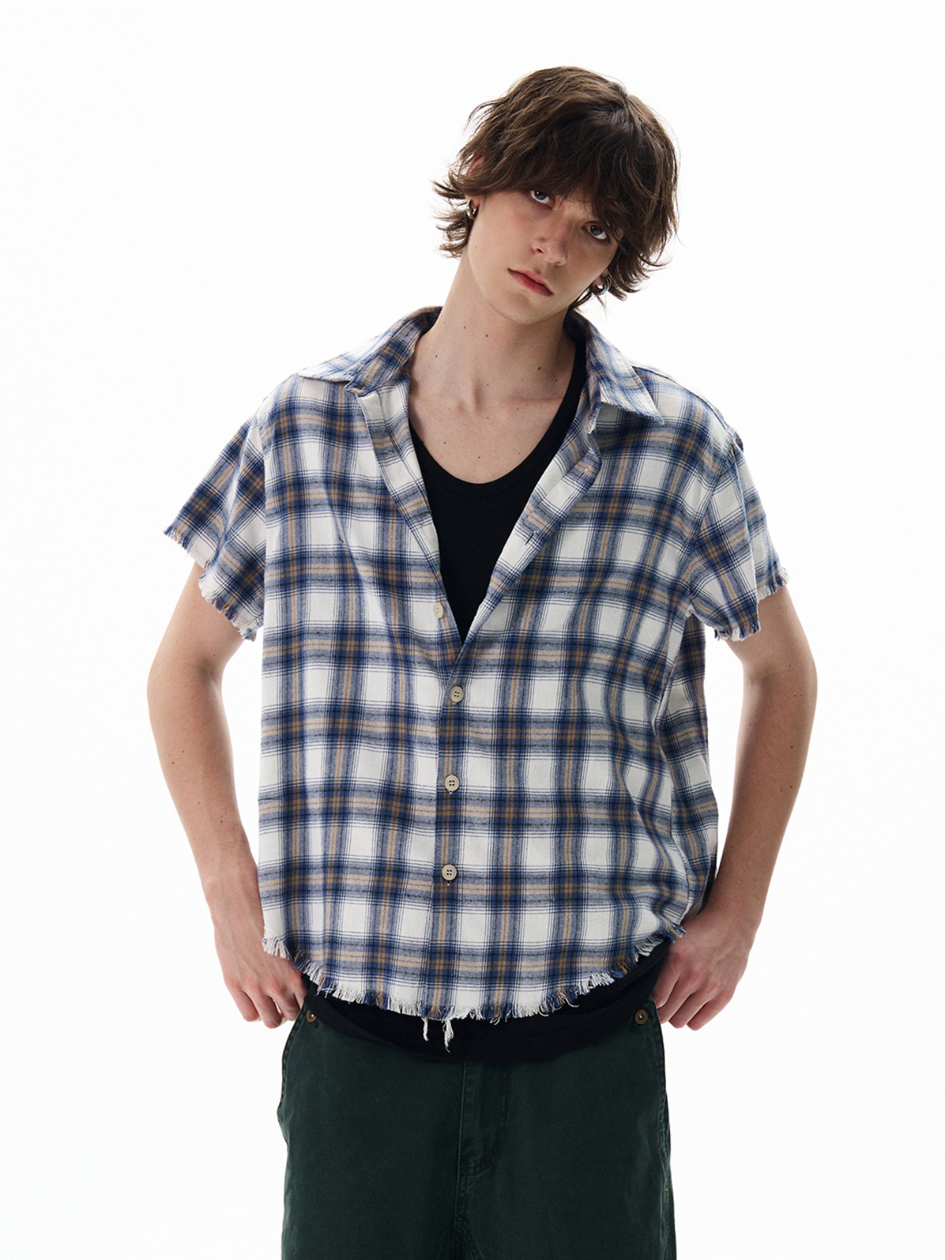 QS410B check shirts