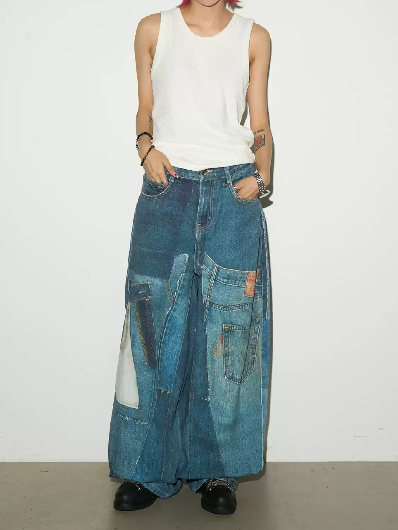 QS561B print denim