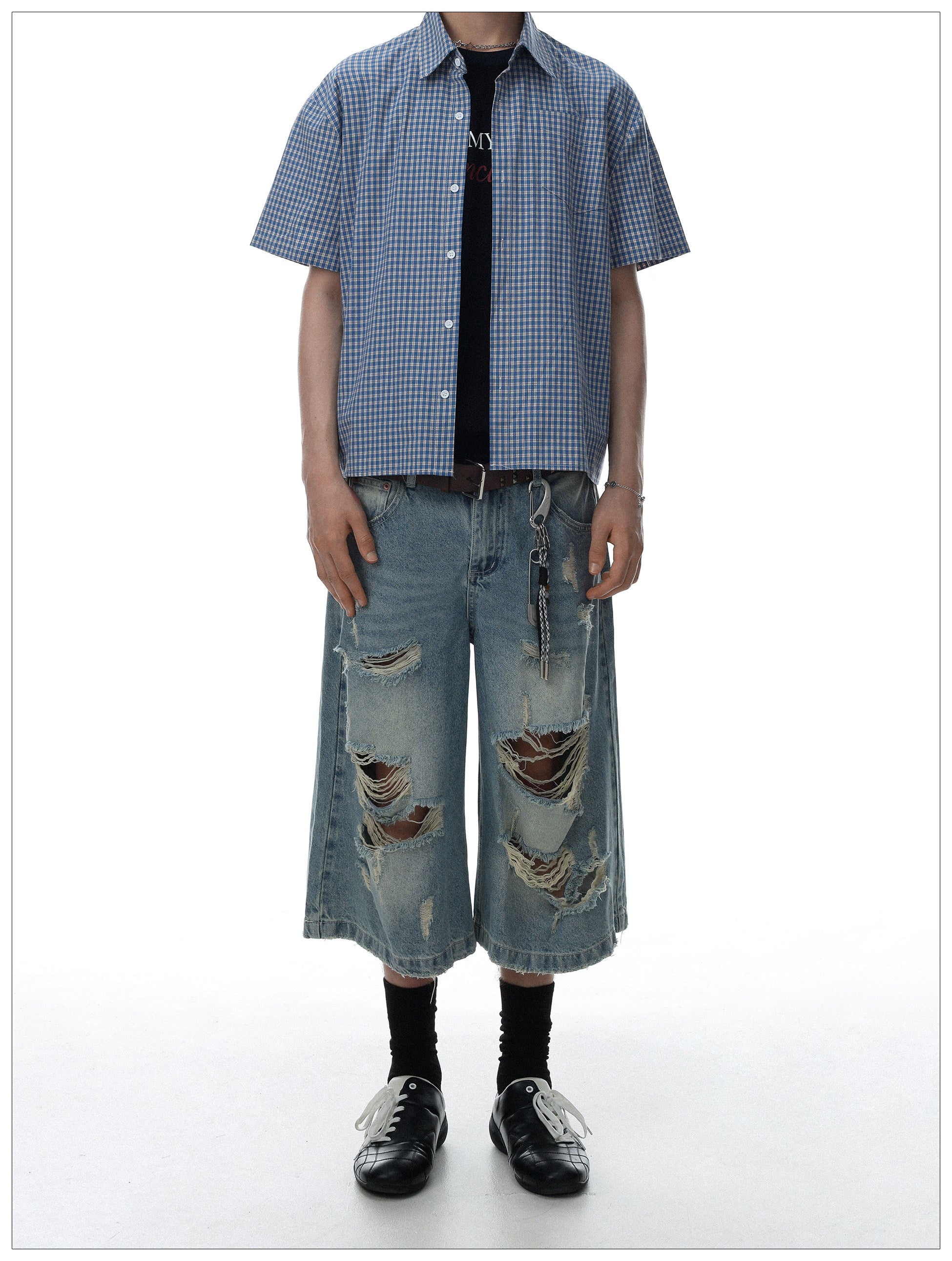 QS841B denim shorts