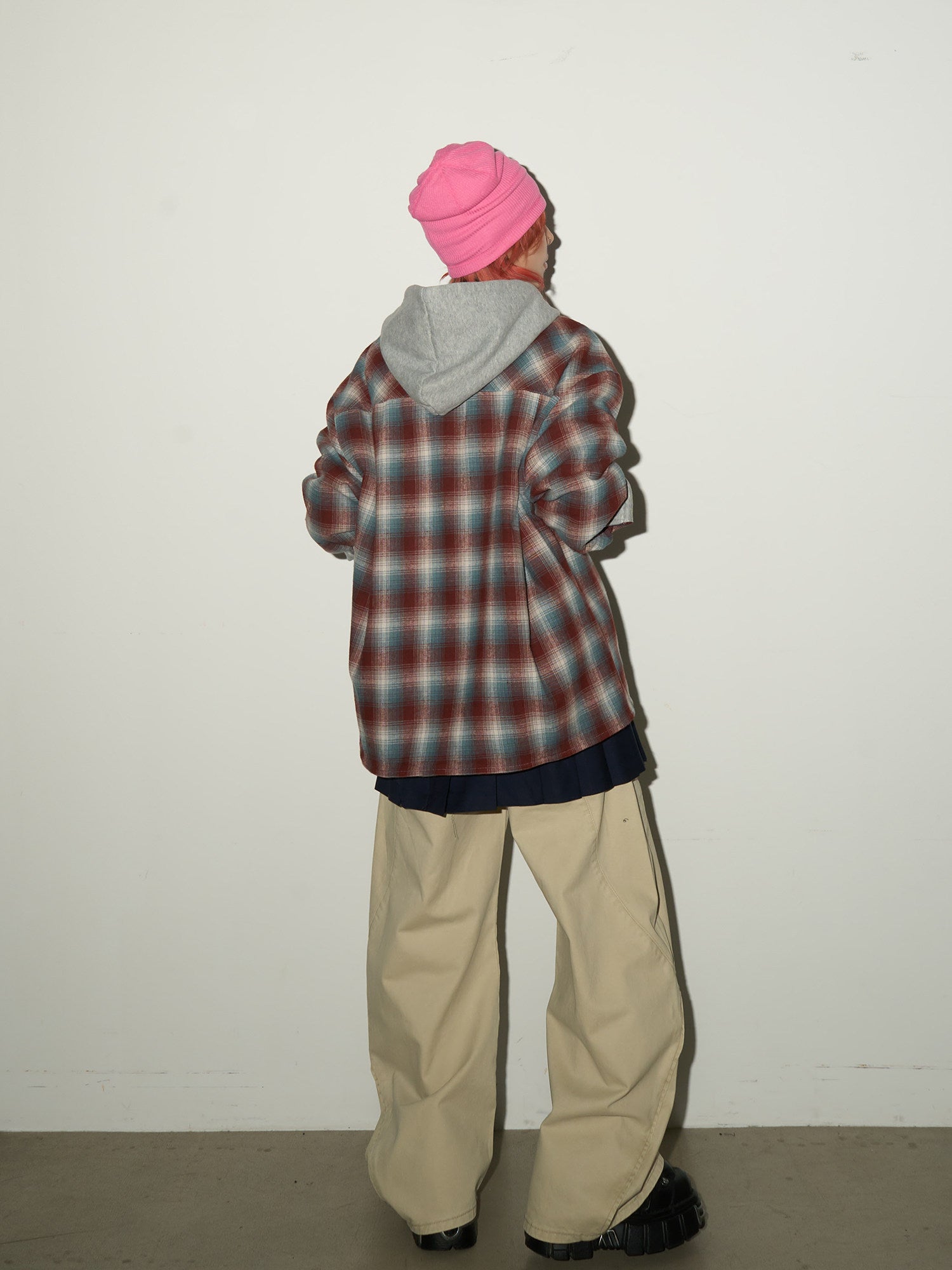 QS712B hoodie check shirts