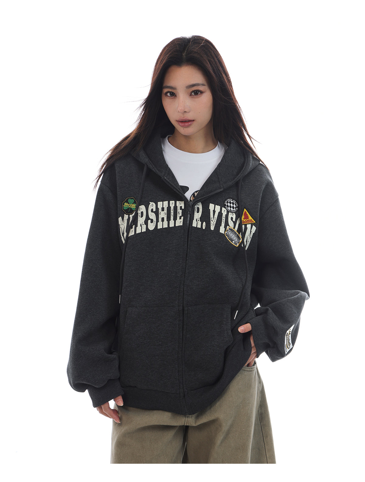 QS321B zip hoodie