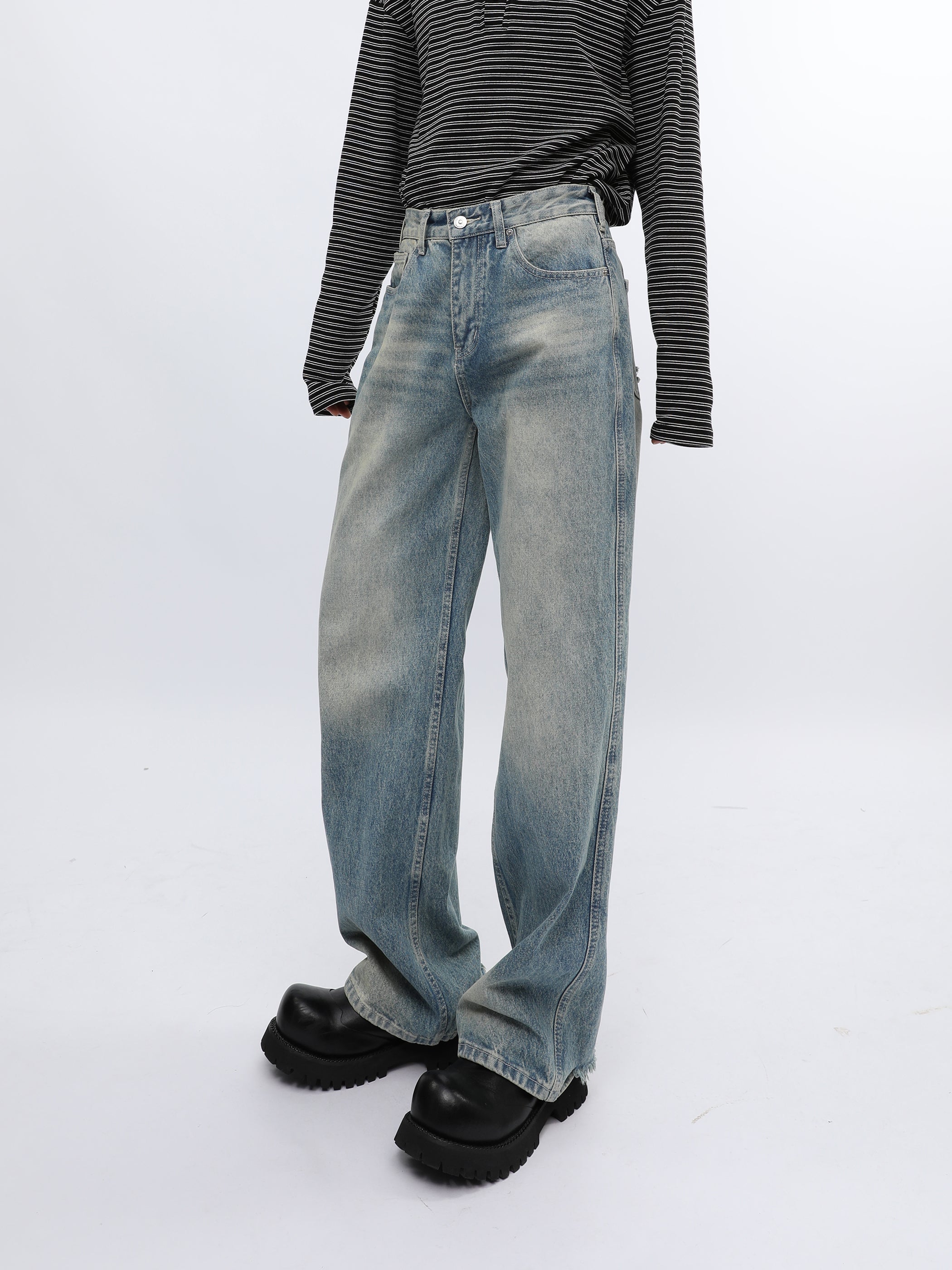 QS099B ripped denim
