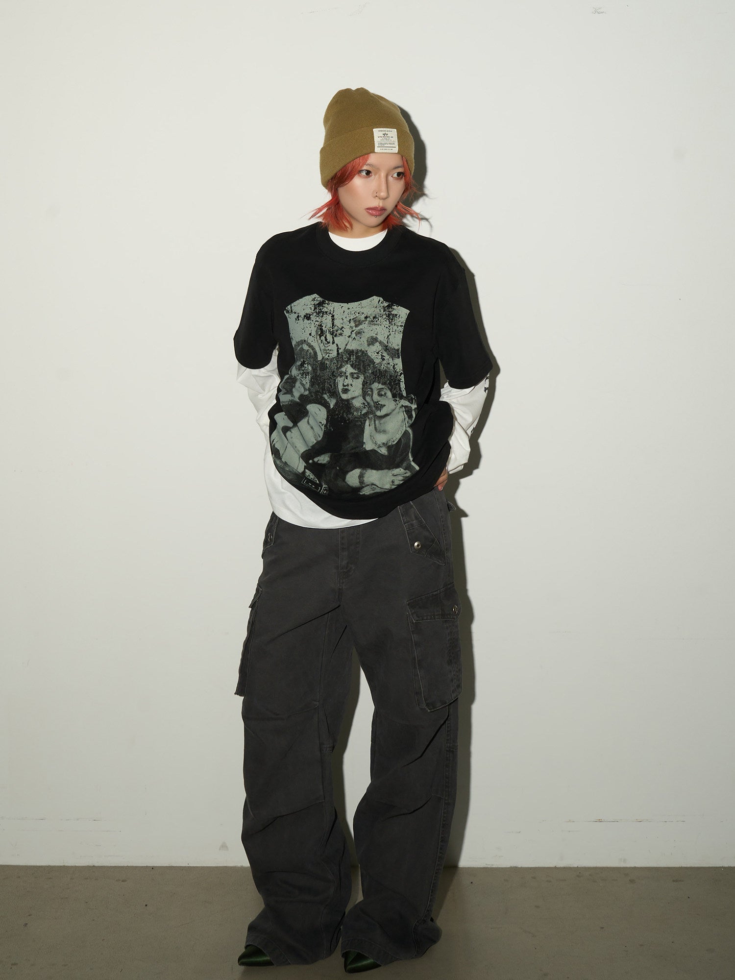 QS738B multi pocket pants