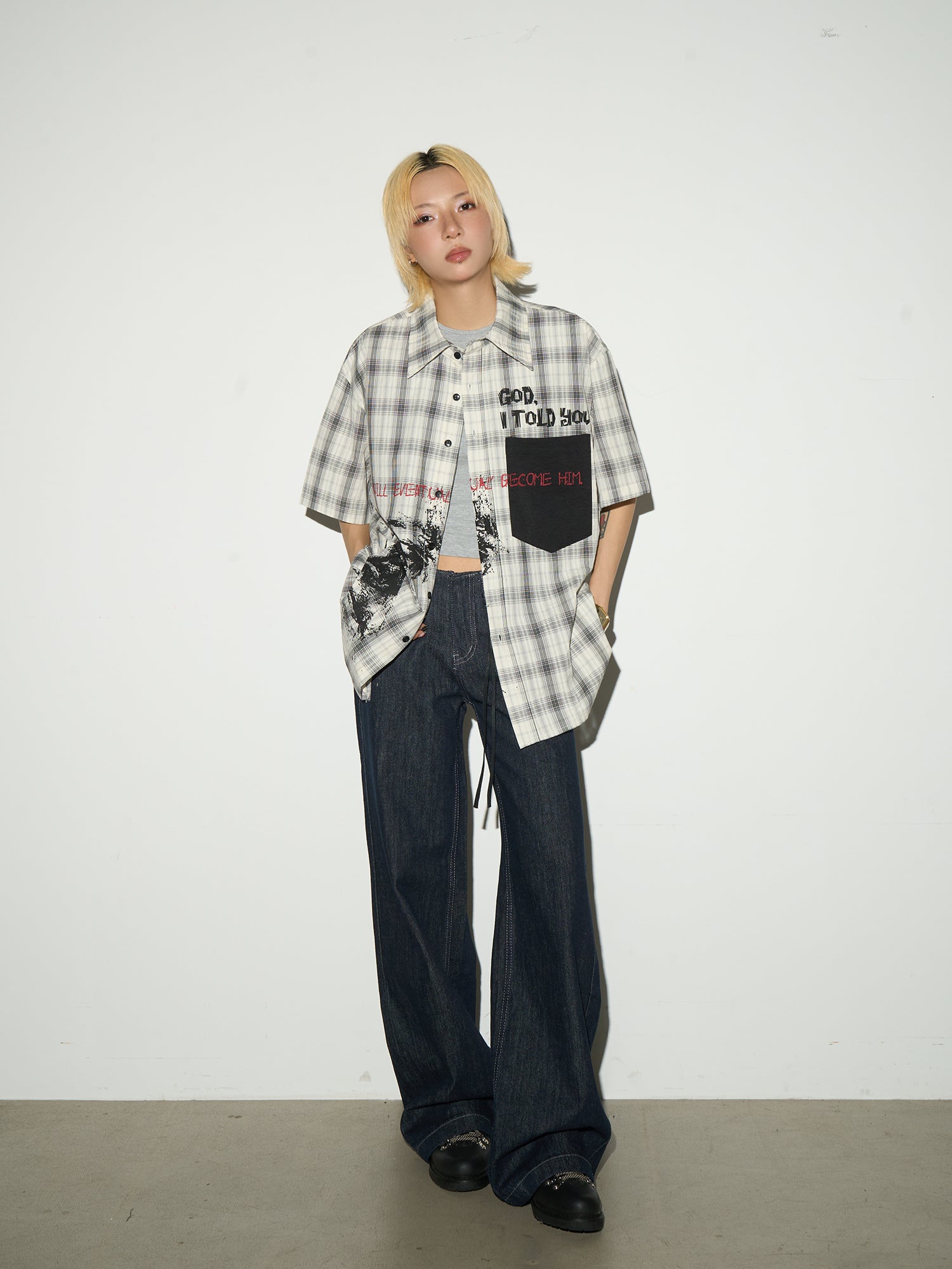 QS489B retro denim