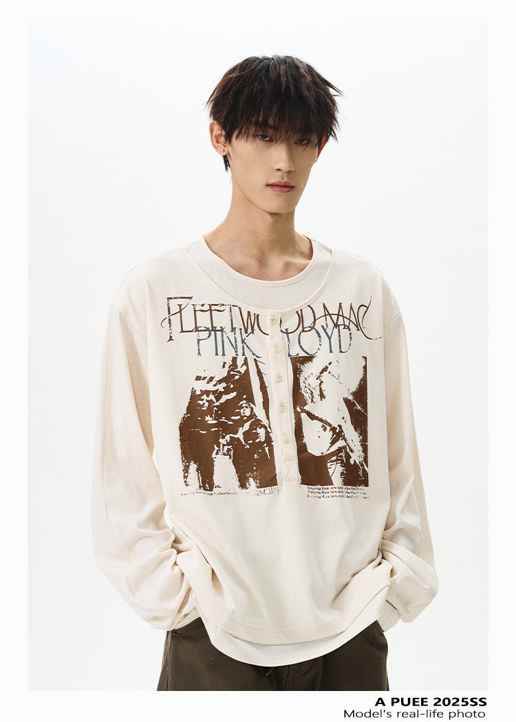 QS356B print L/S tee