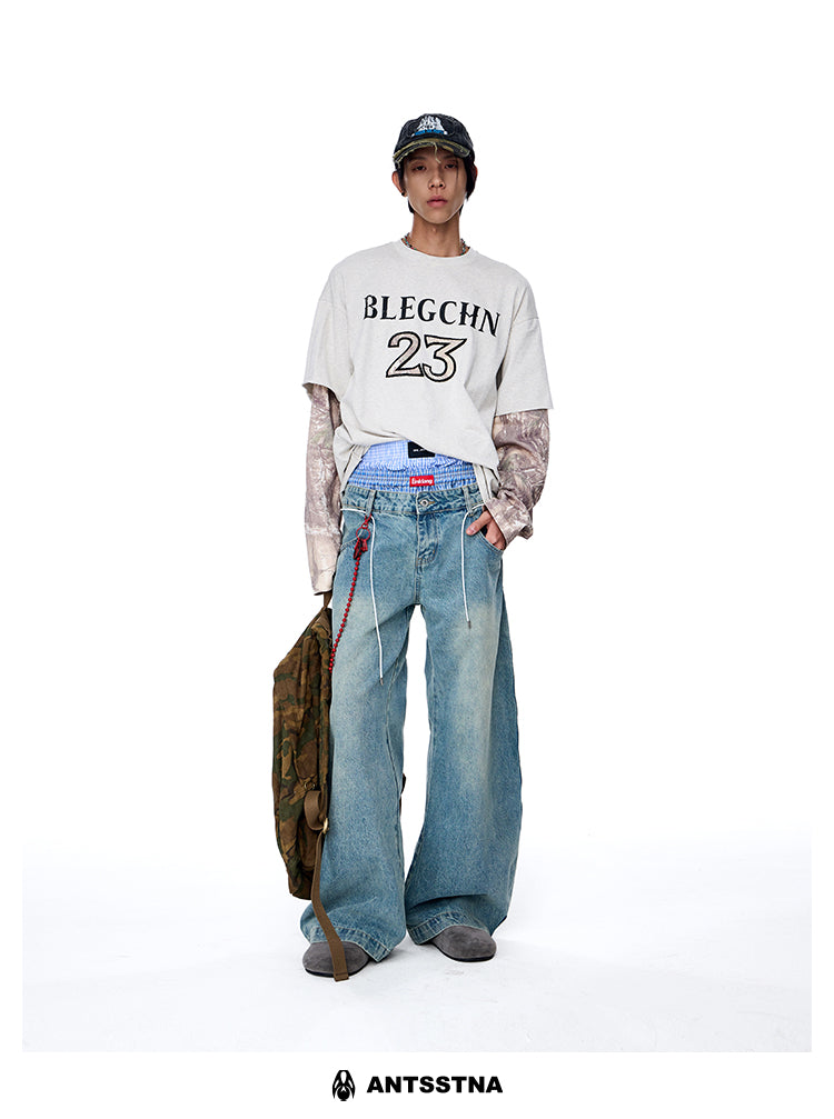 QS268B double waist denim