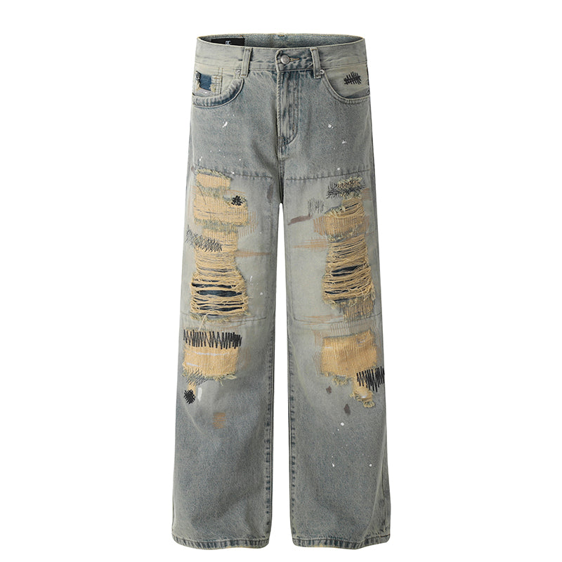 QS289B damage denim