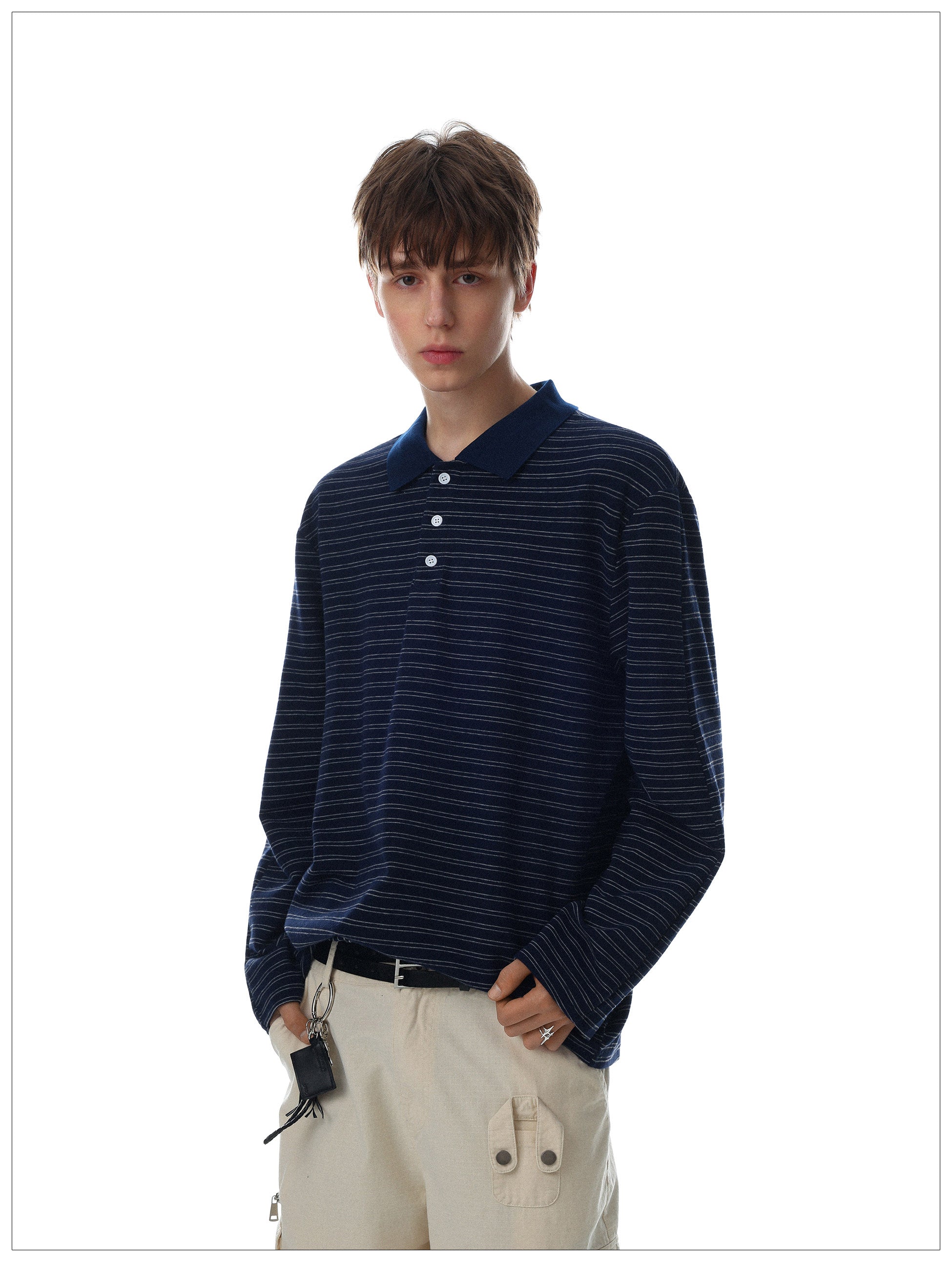 QS736B L/S polo