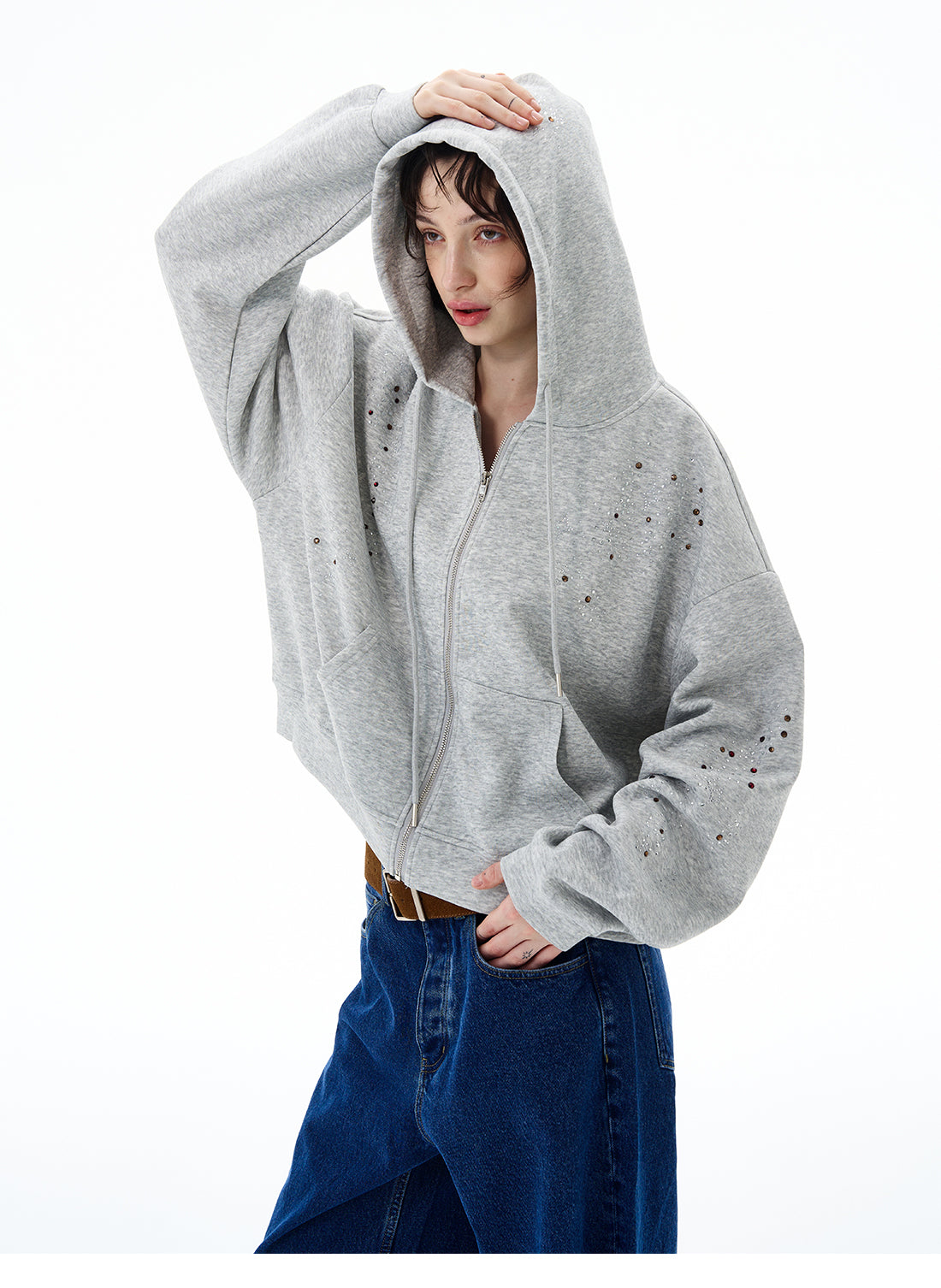 QS607B zip hoodie