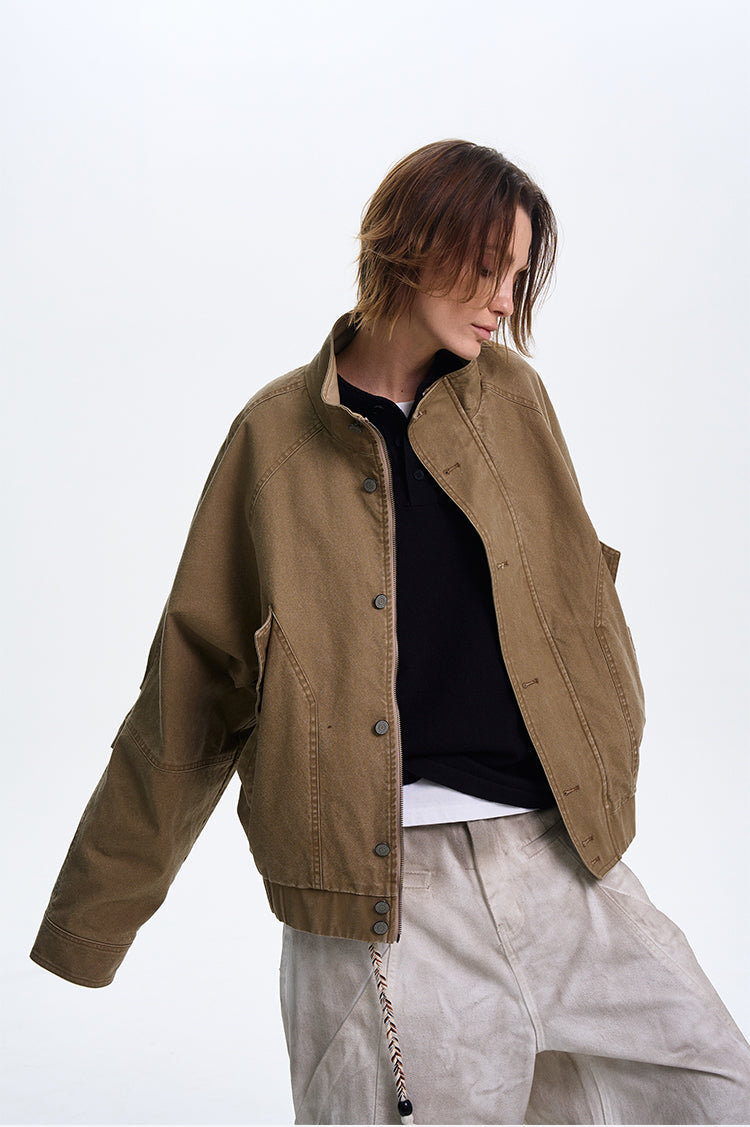 QS374B stand collar jacket