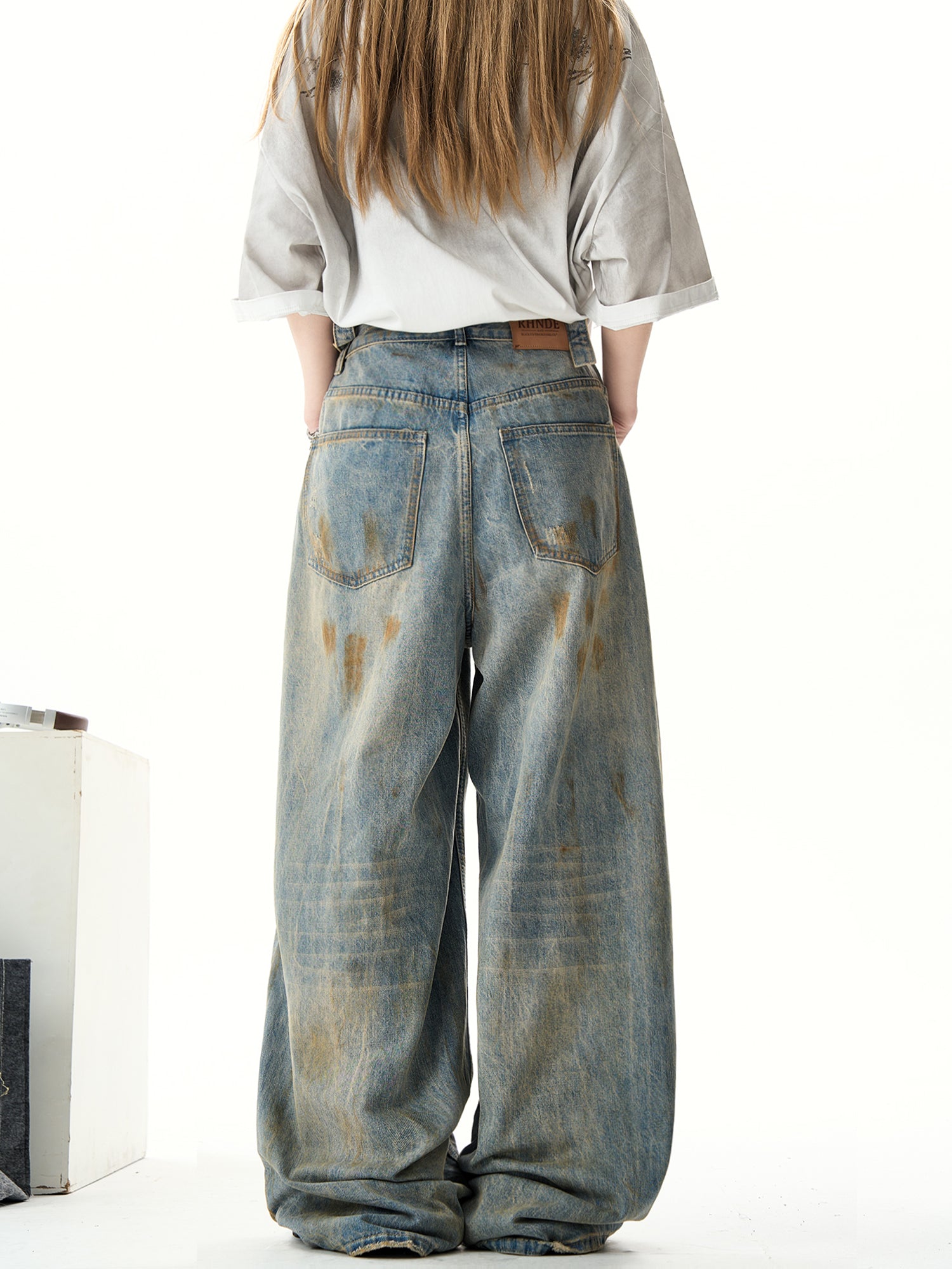 QS625A dirty damage denim