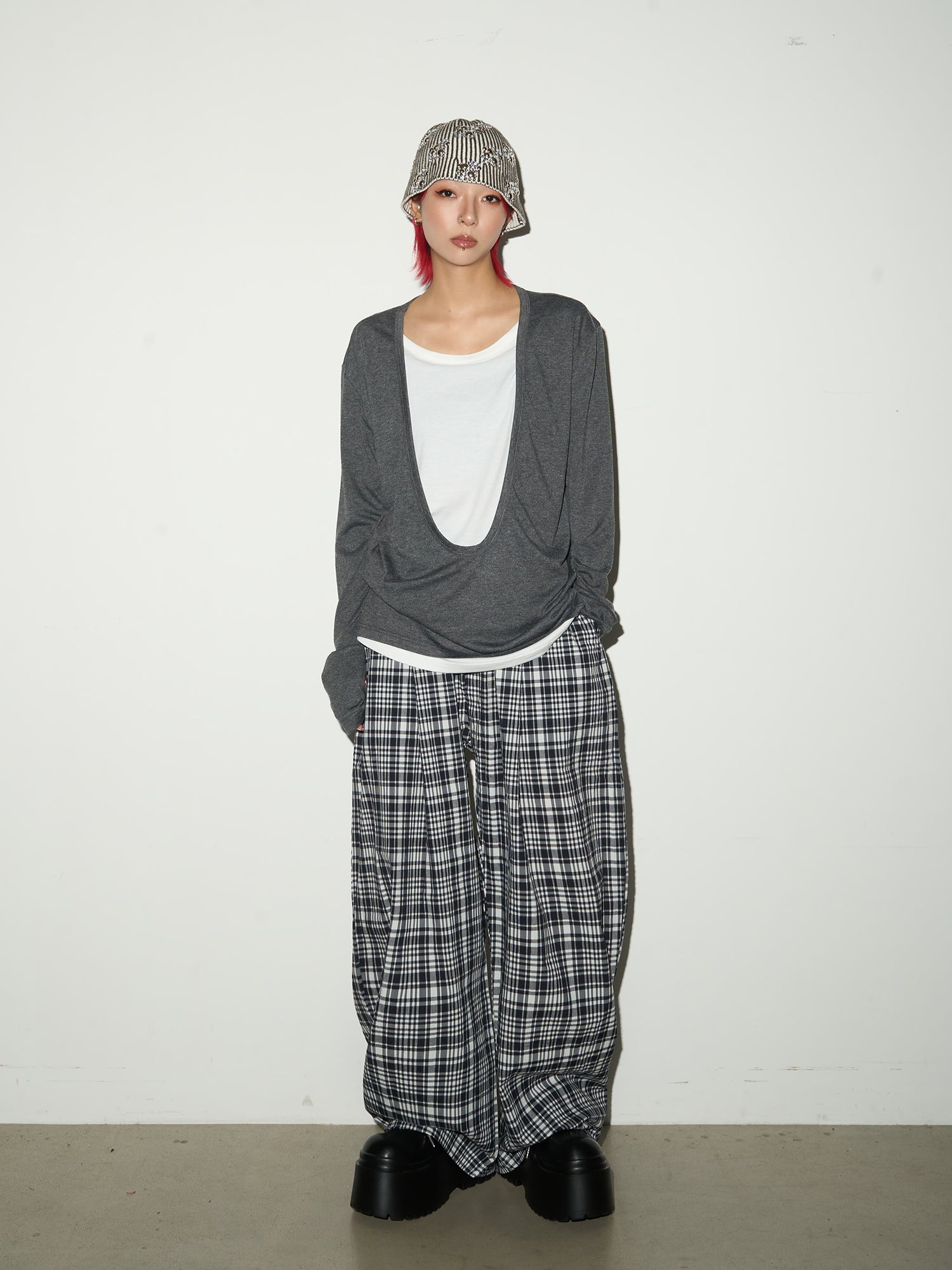 QS626B check pants
