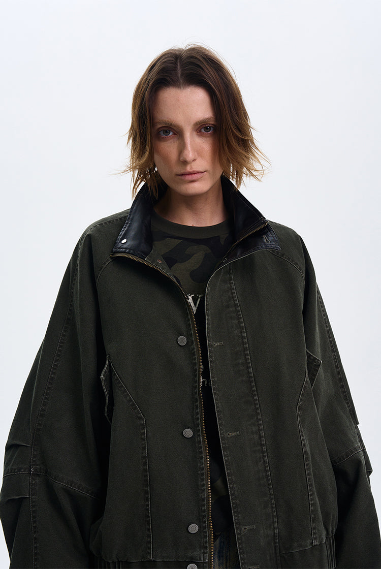 QS374B stand collar jacket