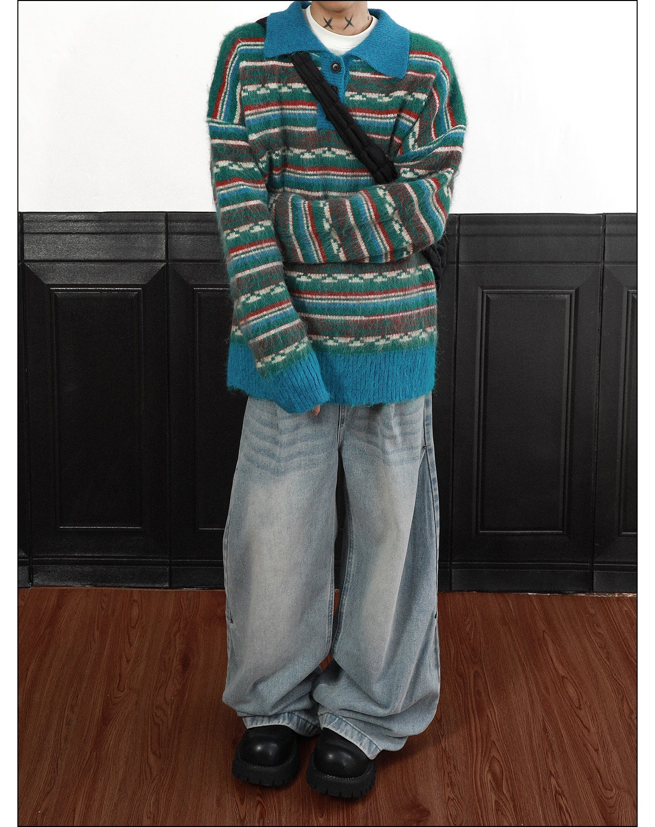 QS245B stripe sweater