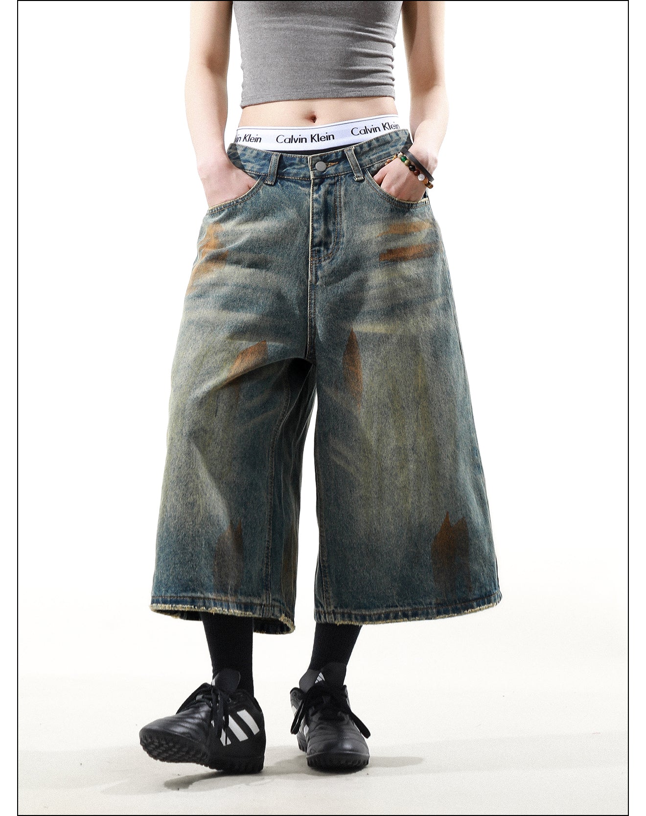 QS408B denim shorts