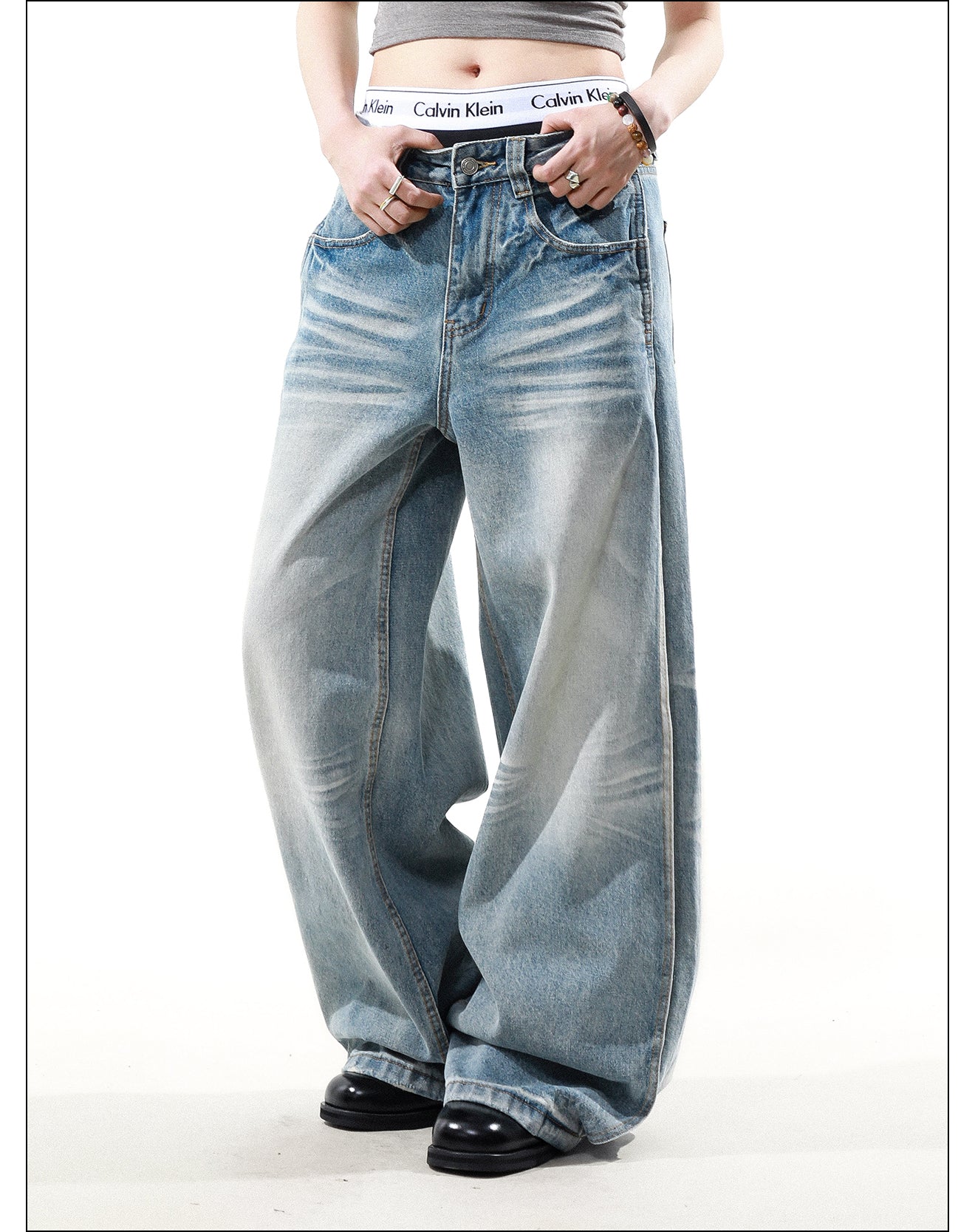 QS405B wash denim