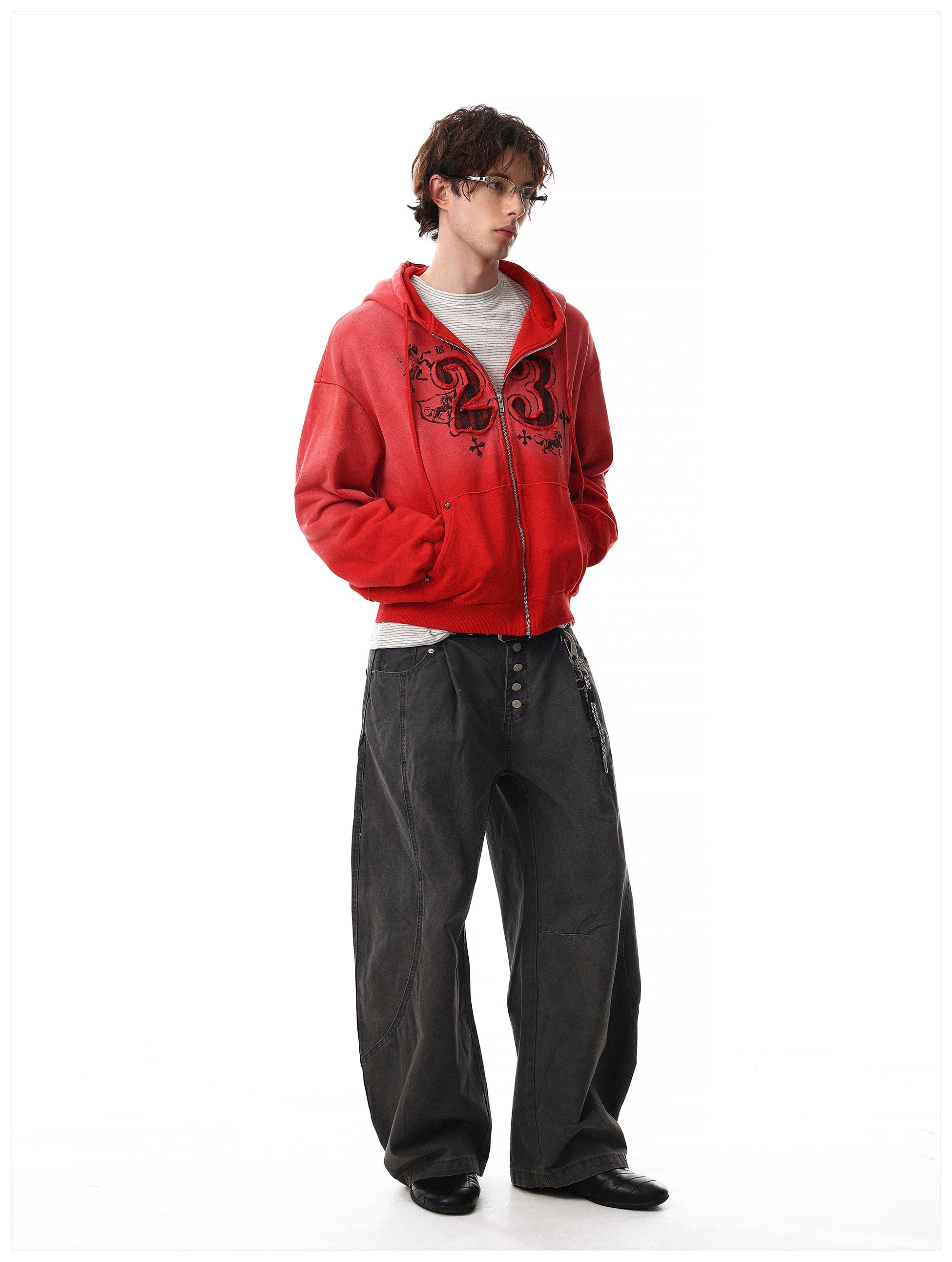 QS694B zip hoodie