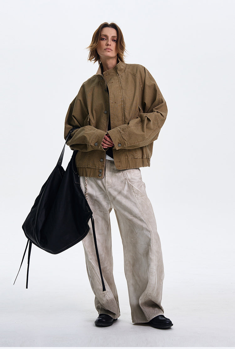 QS374B stand collar jacket